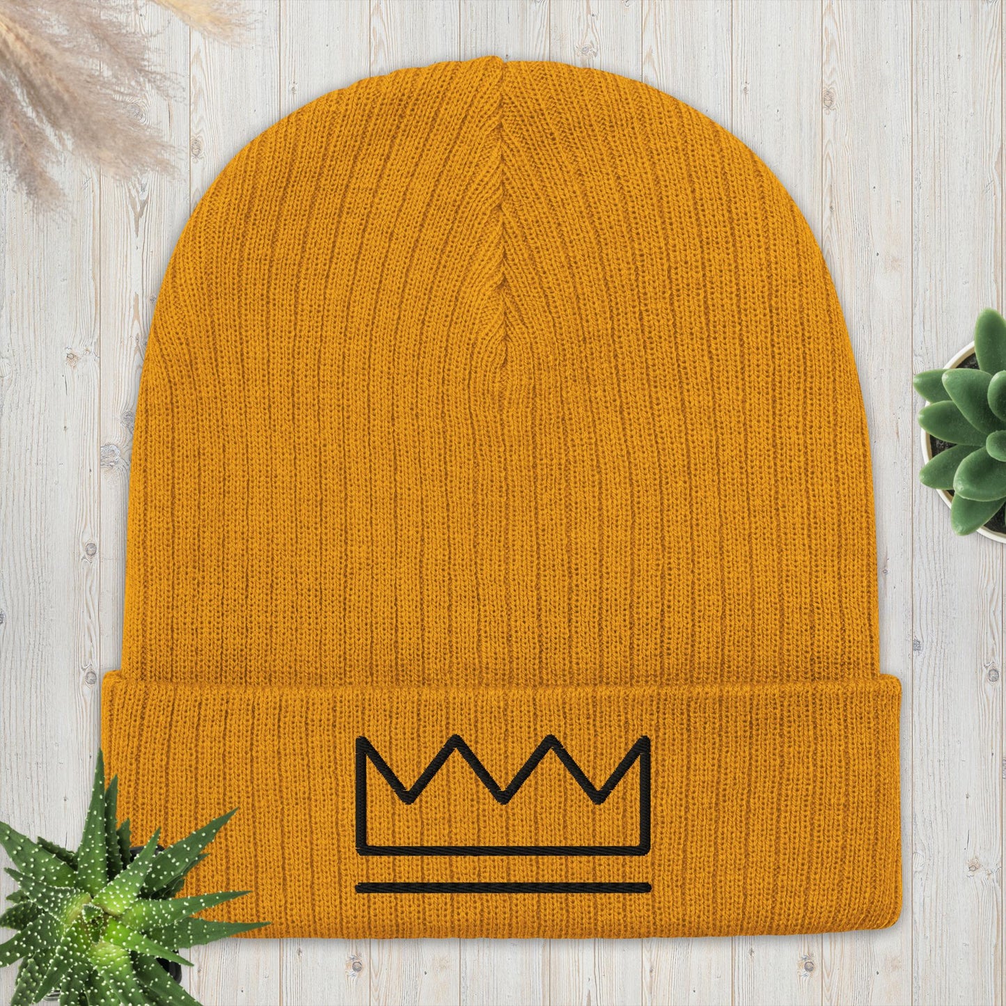 "Crown" Ribbed knit beanie