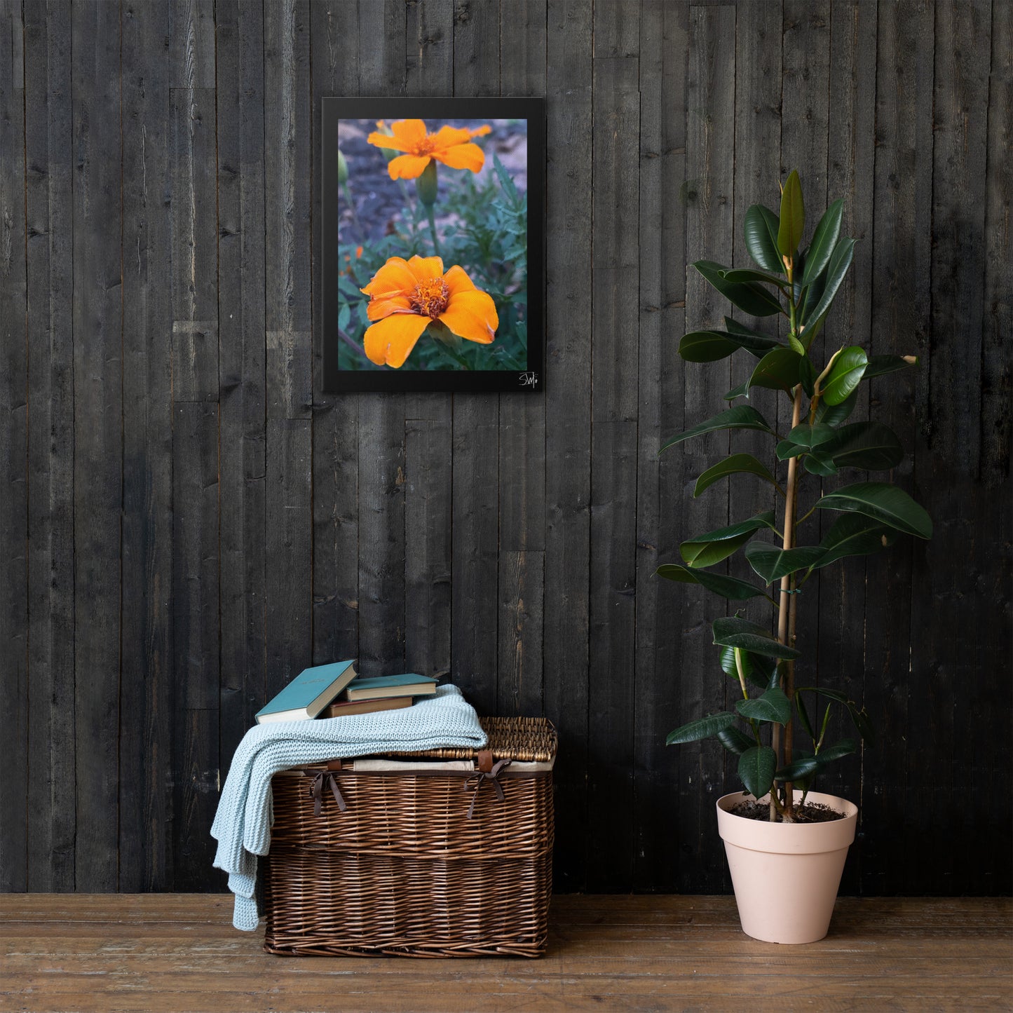 "Orange Flower Ⅱ" Thin canvas
